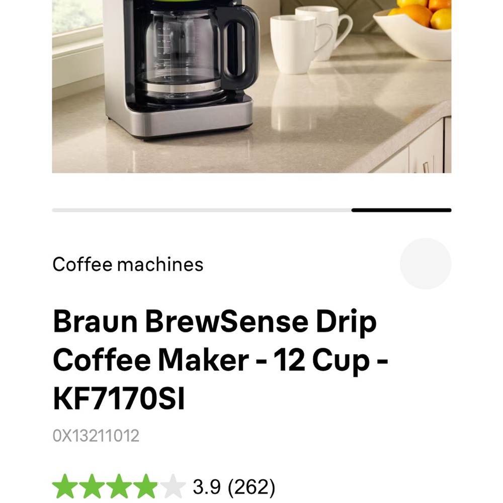 BrewSense Black Coffee Maker - 12 Cup